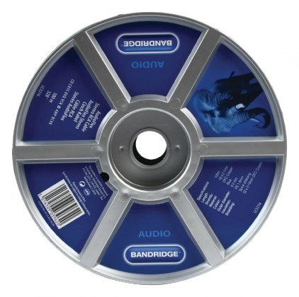 Stereo Audiokabel op Haspel 2x 0.14 mm² 100 m Zwart
