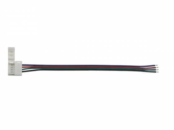 KABEL MET 1 PUSH CONNECTOR VOOR FLEXIBELE LED STRIP - 10 mm RGB KLEUR
