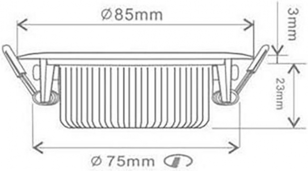 LED inbouwspot 5W DimToWarm 85mm 36gr rond verstelbaar wit