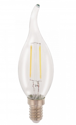 LED Retro Filament Lamp E14 Kaars Tip 2W 2700K