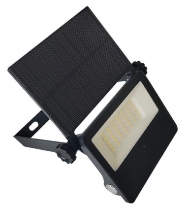 LED Solar Bouwlamp 10W 6000K IP65 zwart