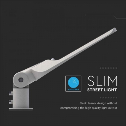 LED Straatlamp 30W 4000K grijs + schemerschakelaar 3000 Lumen