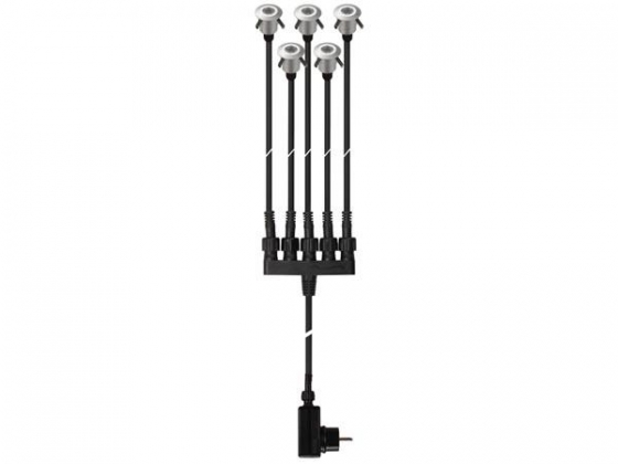 LED-GRONDSPOT - 5 x 0.6 W LED - ROND - WARMWIT