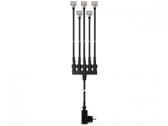 LED-GRONDSPOT - 5 x 0.6 W LED - VIERKANT -  WARMWIT