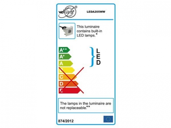 LED-GRONDSPOT - 5 x 0.6 W LED - VIERKANT -  WARMWIT