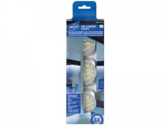 LED-KASTVERLICHTING - 3 x 1.2 W - NEUTRAALWIT