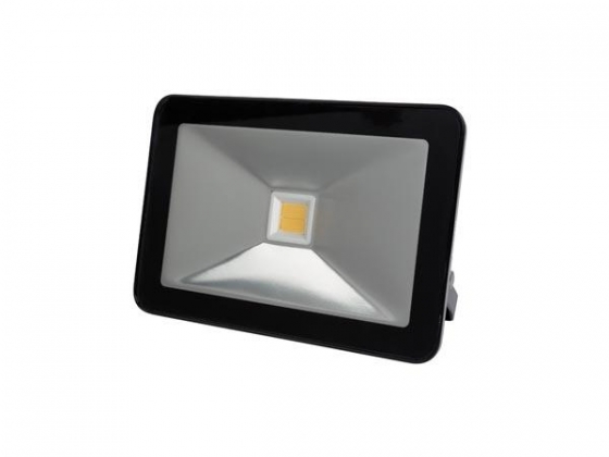 DESIGN LED-SCHIJNWERPER - 20 W, WARMWIT - ZWART