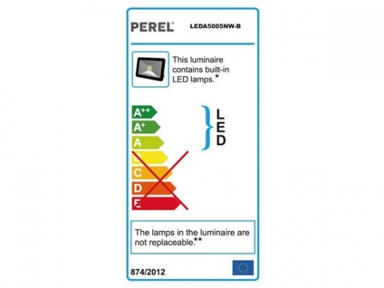 DESIGN LED-SCHIJNWERPER - 50 W, NEUTRAALWIT - ZWART