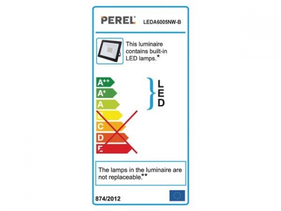 LED-SCHIJNWERPER VOOR BUITENSHUIS - 50 W, NEUTRAALWIT - ZWART