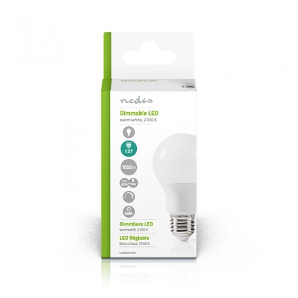 LED-Lamp E27 | A60 | Dimbaar | 11 W | 1055 lm | 2700 K | Warm Wit | Frosted | 1 Stuks