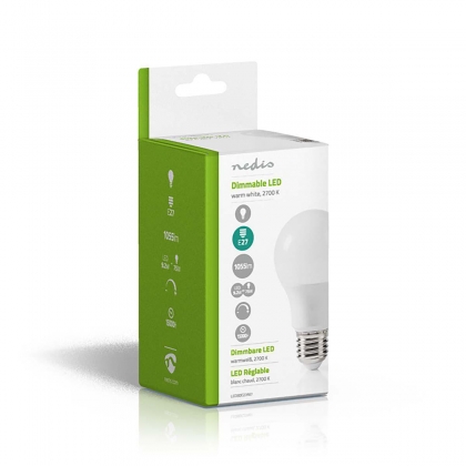 LED-Lamp E27 | A60 | Dimbaar | 11 W | 1055 lm | 2700 K | Warm Wit | Frosted | 1 Stuks