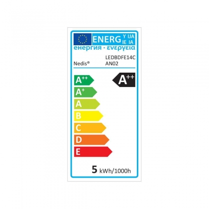 LED-Filamentlamp E14 | Kaars | 4.8 W | 470 lm | 2700 K | Dimbaar | Warm Wit | Retrostijl | 1 Stuks | Doorzichtig