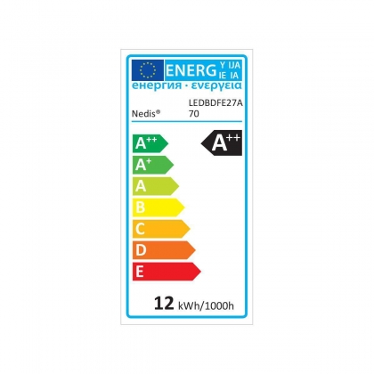 LED-Filamentlamp E27 | A70 | 12 W | 1521 lm | 2700 K | Dimbaar | Warm Wit | Retrostijl | 1 Stuks