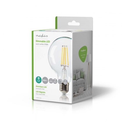 LED-Filamentlamp E27 | G95 | 8.3 W | 806 lm | 2700 K | Warm Wit | Retrostijl | Aantal lampen in verpakking: 1