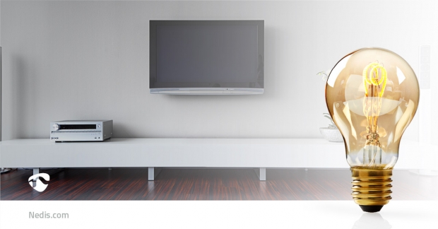 LED-Filamentlamp E27 | A60 | 3 W | 120 lm | 2000 K | Warm Wit | Retrostijl | Aantal lampen in verpakking: 1 Stuks