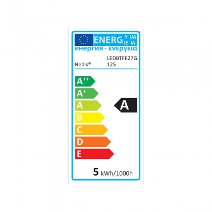 LED-Filamentlamp E27 | G125 | 5 W | 260 lm | 2000 K | Warm Wit | Retrostijl | Aantal lampen in verpakking: 1 Stuks