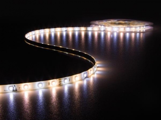 KIT MET LED-STRIP, CONTROLLER EN VOEDING - 300 LEDs - 5 m - 12 VDC - WARMWIT & KOUDWIT