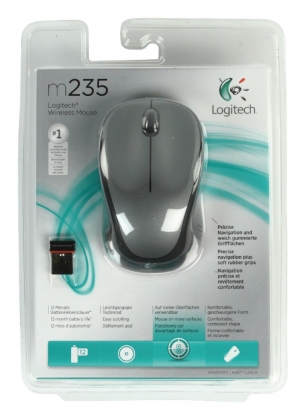 Draadloze Muis Bureaumodel 3 Knoppen Grijs