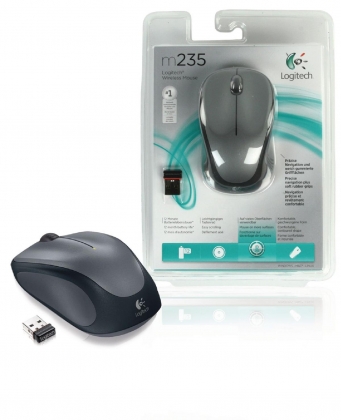 Draadloze Muis Bureaumodel 3 Knoppen Grijs