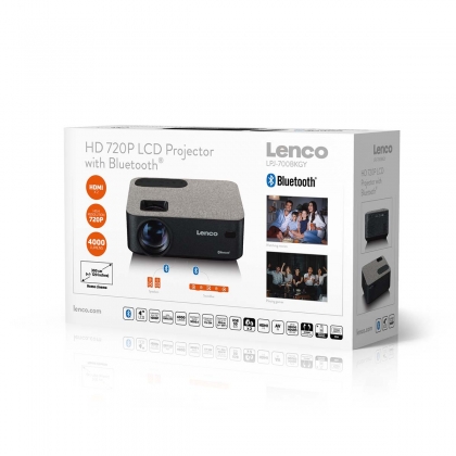 HD 720P LCD Projector met Bluetooth Grijs