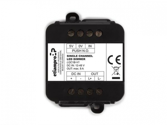 LED-DIMMER - 1 KANAAL - BEDIENING VIA DRUKKNOP