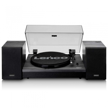 Platenspeler met Bluetooth® en twee externe luidsprekers Zwart