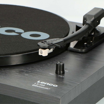 Platenspeler met Bluetooth® en twee externe luidsprekers Zwart