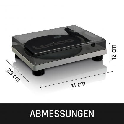 Platenspeler met ingebouwde luidsprekers USB-codering Grijs