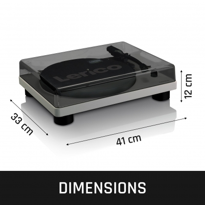 Platenspeler met ingebouwde luidsprekers USB-codering Grijs
