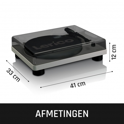 Platenspeler met ingebouwde luidsprekers USB-codering Grijs