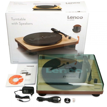 Platenspeler met ingebouwde luidsprekers USB-codering Grijs