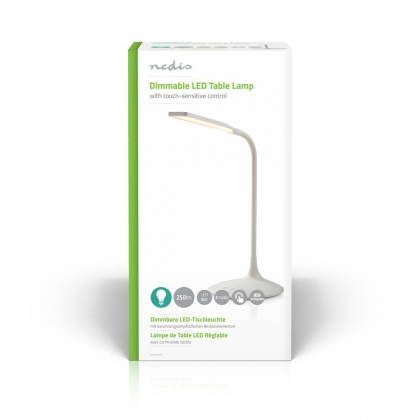 LED-Bureaulamp | Dimbaar | 250 lm | Oplaadbaar | Aanraakfunctie | Wit