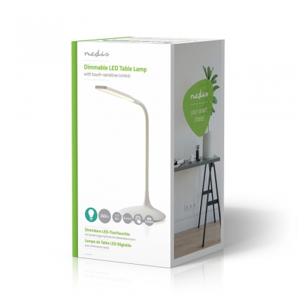 LED-Bureaulamp | Dimbaar | 250 lm | Oplaadbaar | Aanraakfunctie | Wit