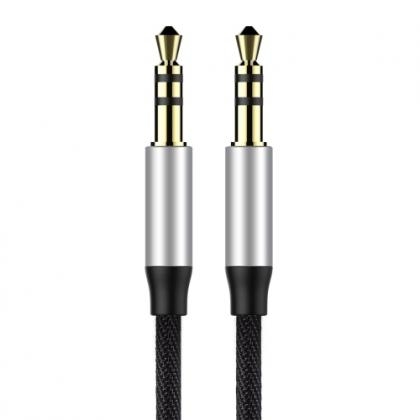 100cm jack audiokabel 3.5 mm male - 3.5 mm male vergulde contacten