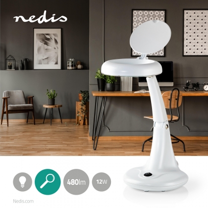 Tafel-Loeplamp | Lenssterkte: 3 + 12 Diopter | 12 W | 480 lm | Wit