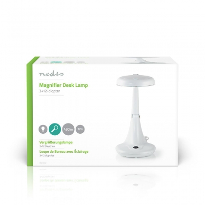 Tafel-Loeplamp | Lenssterkte: 3 + 12 Diopter | 12 W | 480 lm | Wit