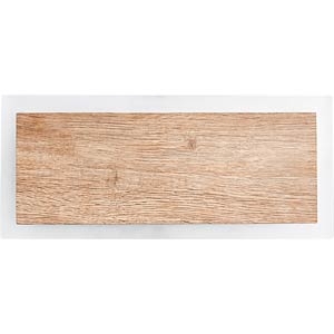 MANAO DECORATIEF PLAT LED-WANDARMATUUR 10W ANTRACIET/HOUT (IP65)