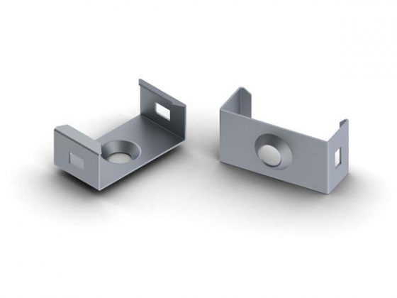 MONTAGEBEUGEL VOOR ALUMINIUMPROFIEL VOOR LEDSTRIP SLIMLINE BREEDTE 8 mm - VERENSTAAL - ZILVER