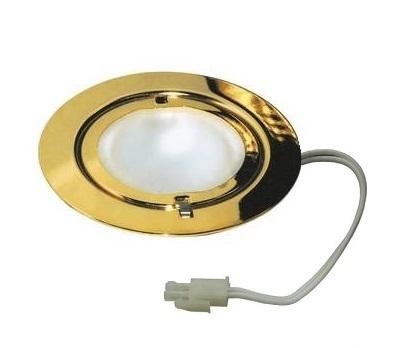Meubelinbouwspot goud kleurig, incl. 12V LED-lamp 1.2W G4-fitting