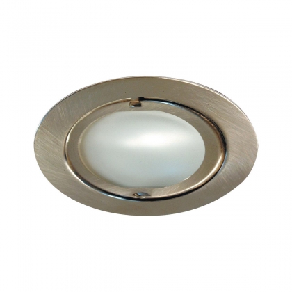 Meubelinbouwspot metaal, geborsteld 12V 10W halogeenlamp G4-fitting