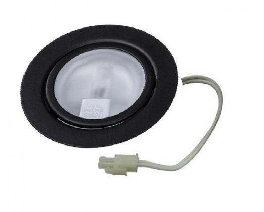 Meubelinbouwspot metaal, mat zwart 12 V G4-fitting