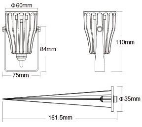 Mi-Light RGB-CCT LED tuinspot IP65 6W rond zwart