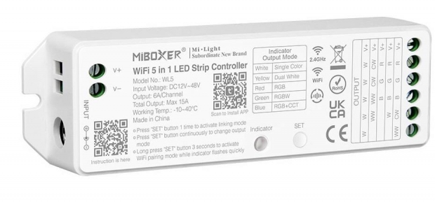 MI-LIGHT2.0 RGBW WIFI-CONTROLLER VOOR LED STRIPS 2.4G 