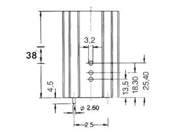 KOELELEMENT TO220/TO3P 5°C/W MET PINNEN