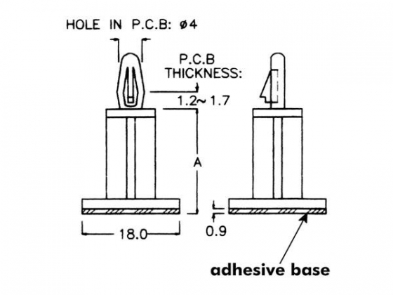 PCB HOUDER 5MM