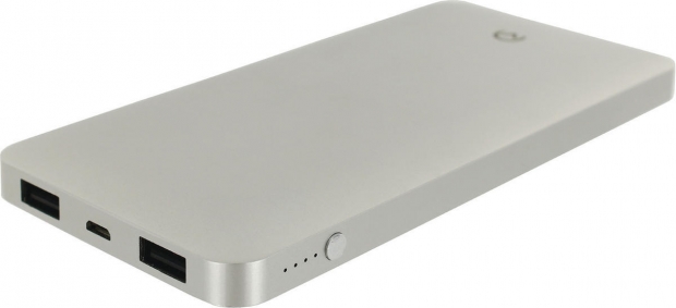Draagbare Powerbank 10000 mAh USB / Micro-USB Zilver