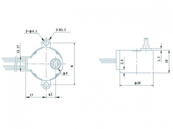 STAPPENMOTOR 12VDC 32mA (HOEK 5.625° / 64 STAPPEN)