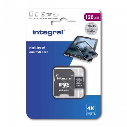 128 GB High Speed microSDHC/XC V30 UHS-I U3-geheugenkaart