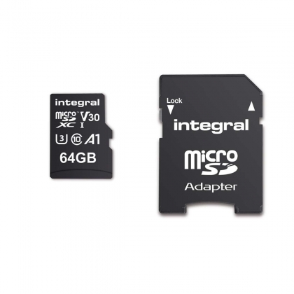 64 GB High Speed microSDHC/XC V30 UHS-I U3-geheugenkaart