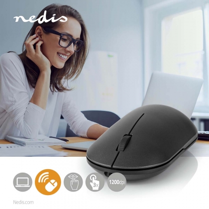Muis | Draadloos | Stille muis | 1200 dpi | Aantal knoppen: 3 | Tweehandig